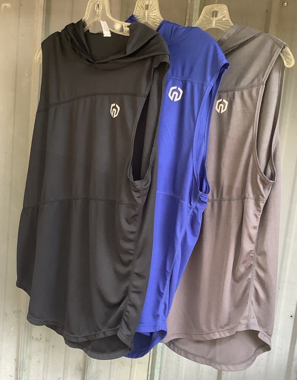 Neleus Mens Sleeveless Hoodie Workout Tank Tops 3 Pack XL Dry Fit Gym Shirts